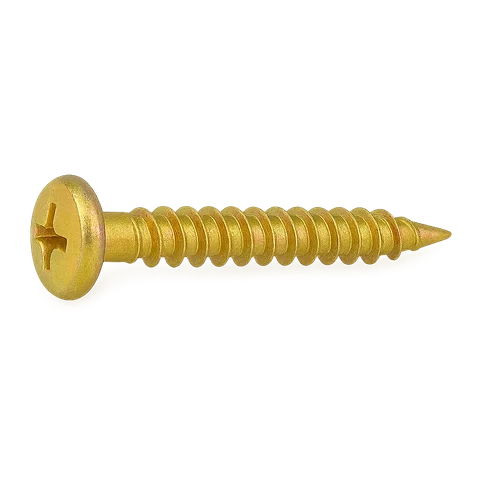 Саморез оконный 4,1х35 мм острый желтый цинк
